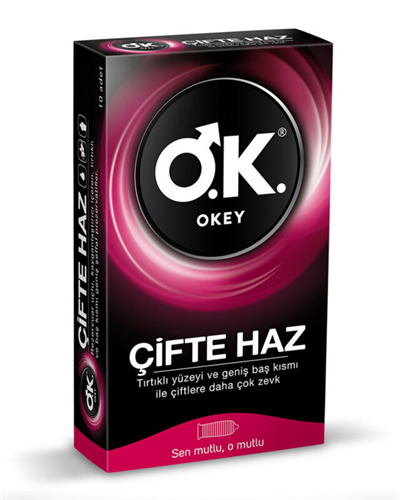 Okey Çifte Haz Prezervatif 10 adet