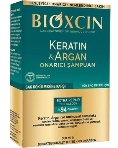 Bioxcin Keratin & Argan Onarıcı Bakım Şampuan 300 ml - Yıpranmış Ve Hassas Saçlar