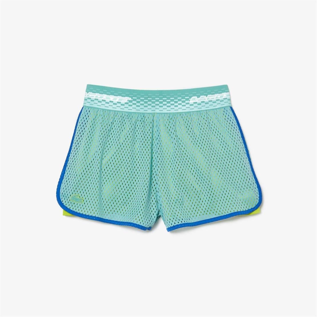 Lacoste SPORT Kadın Baskılı Yeşil Şort