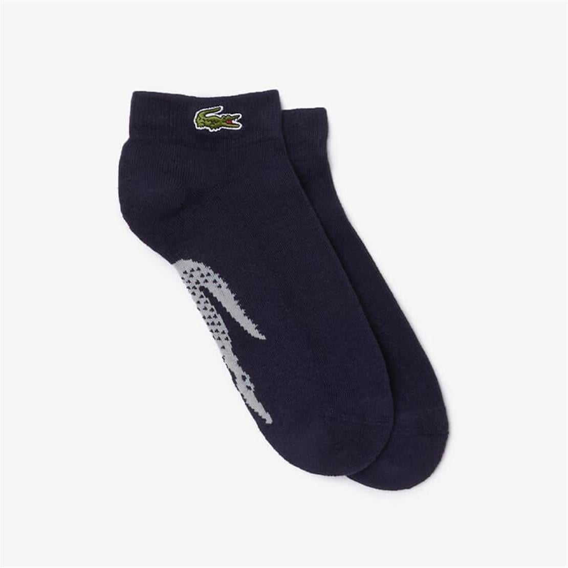 Lacoste Unisex Baskılı Lacivert Antreman Çorabı