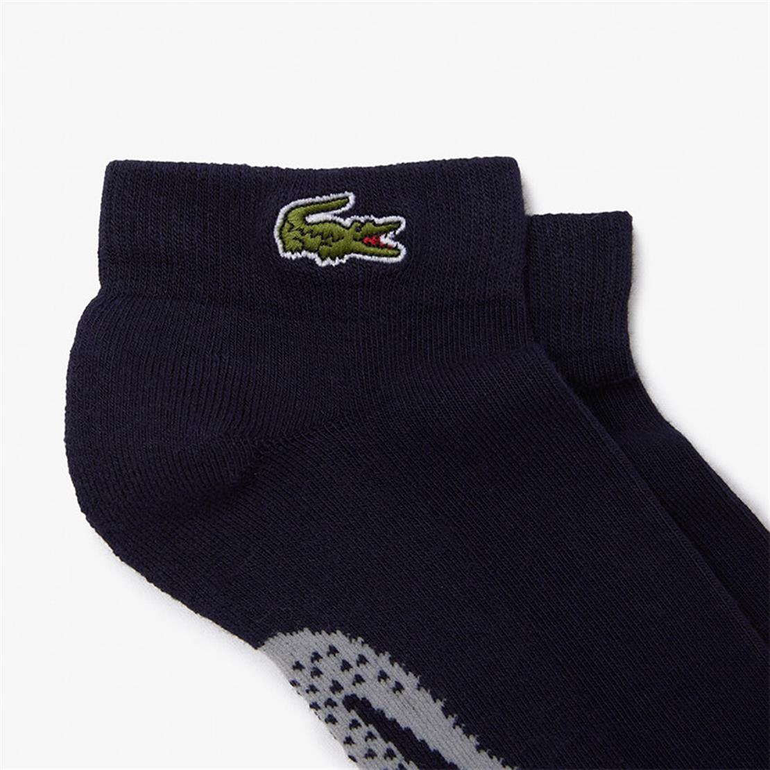 Lacoste Unisex Baskılı Lacivert Antreman Çorabı