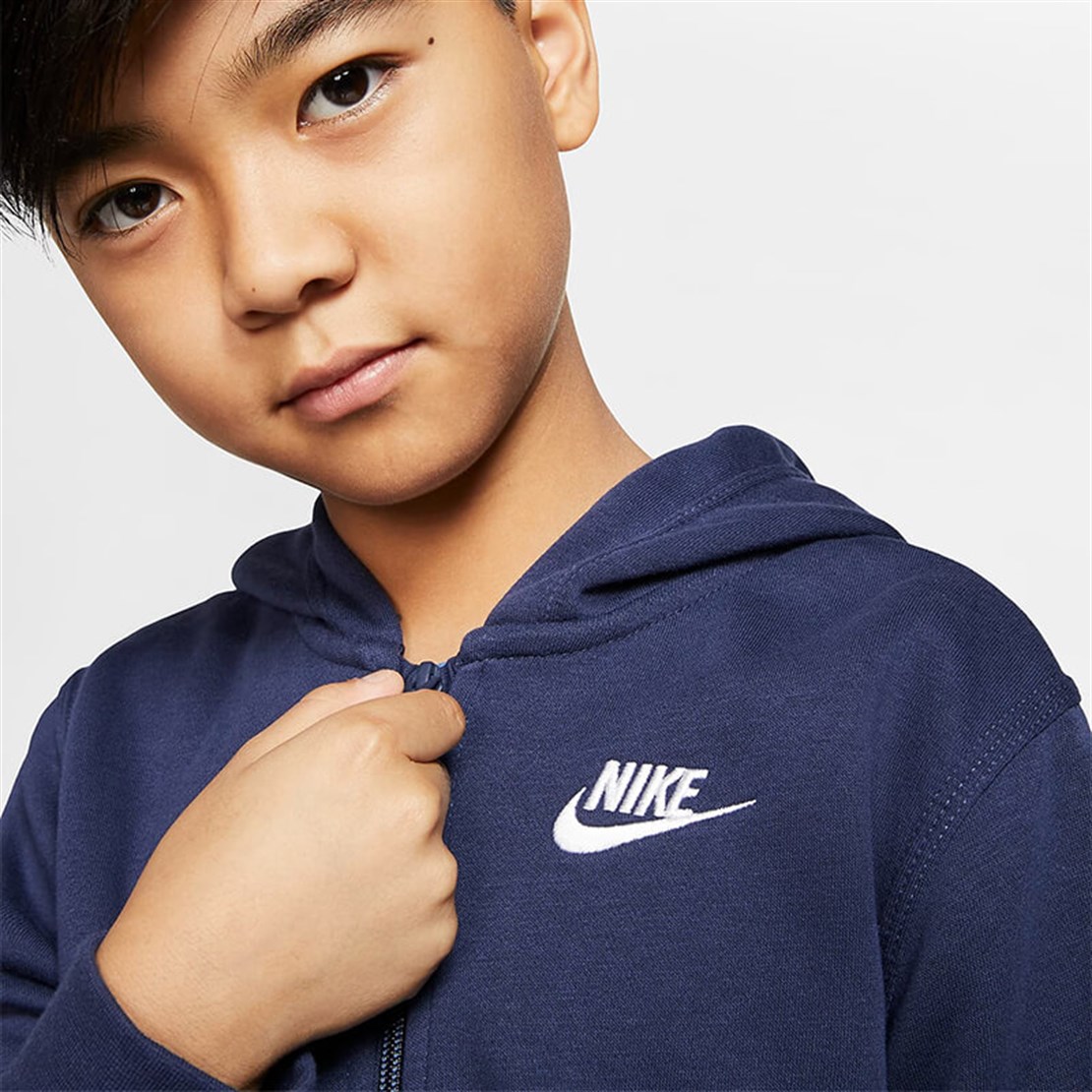 Nike Sportswear Tam Boy Fermuarlı Erkek Çocuk Kapüşonlu Üst