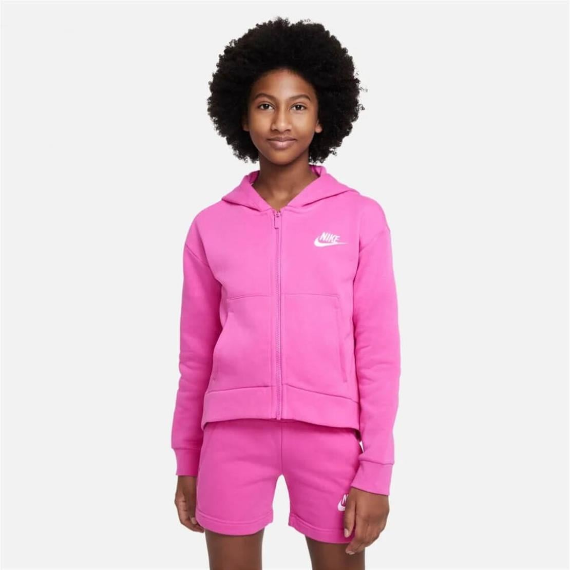  Nike Sportswear Club Fleece Kız Çocuk Fermuarlı Hoodie