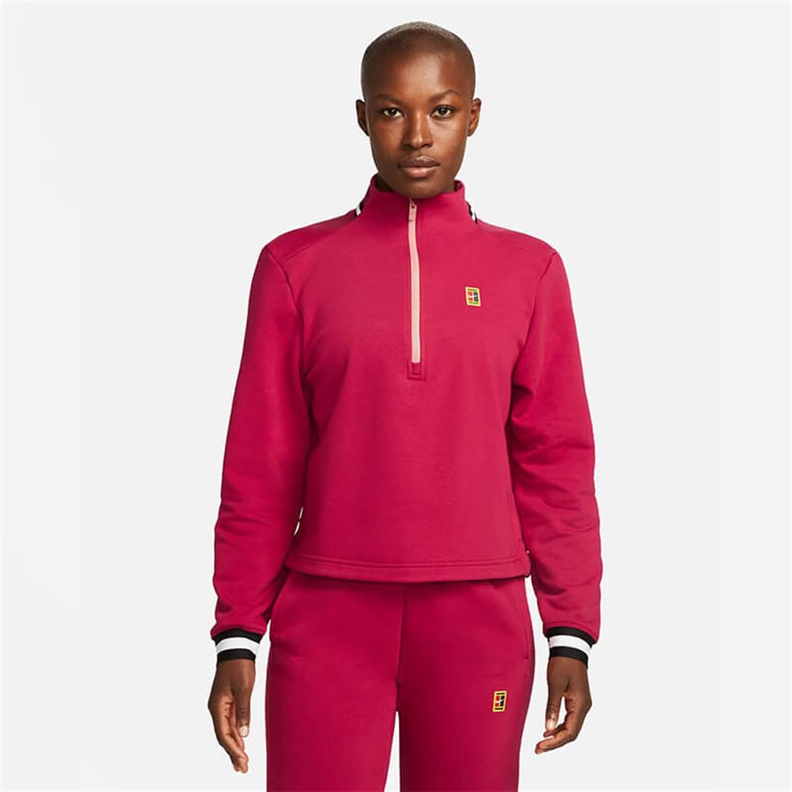 NikeCourt Dri-FIT Heritage Fransız Havlu Kumaşı Kadın Tenis Üstü