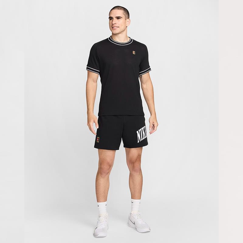 NikeCourt Heritage Kısa Kollu Erkek Tenis Üstü