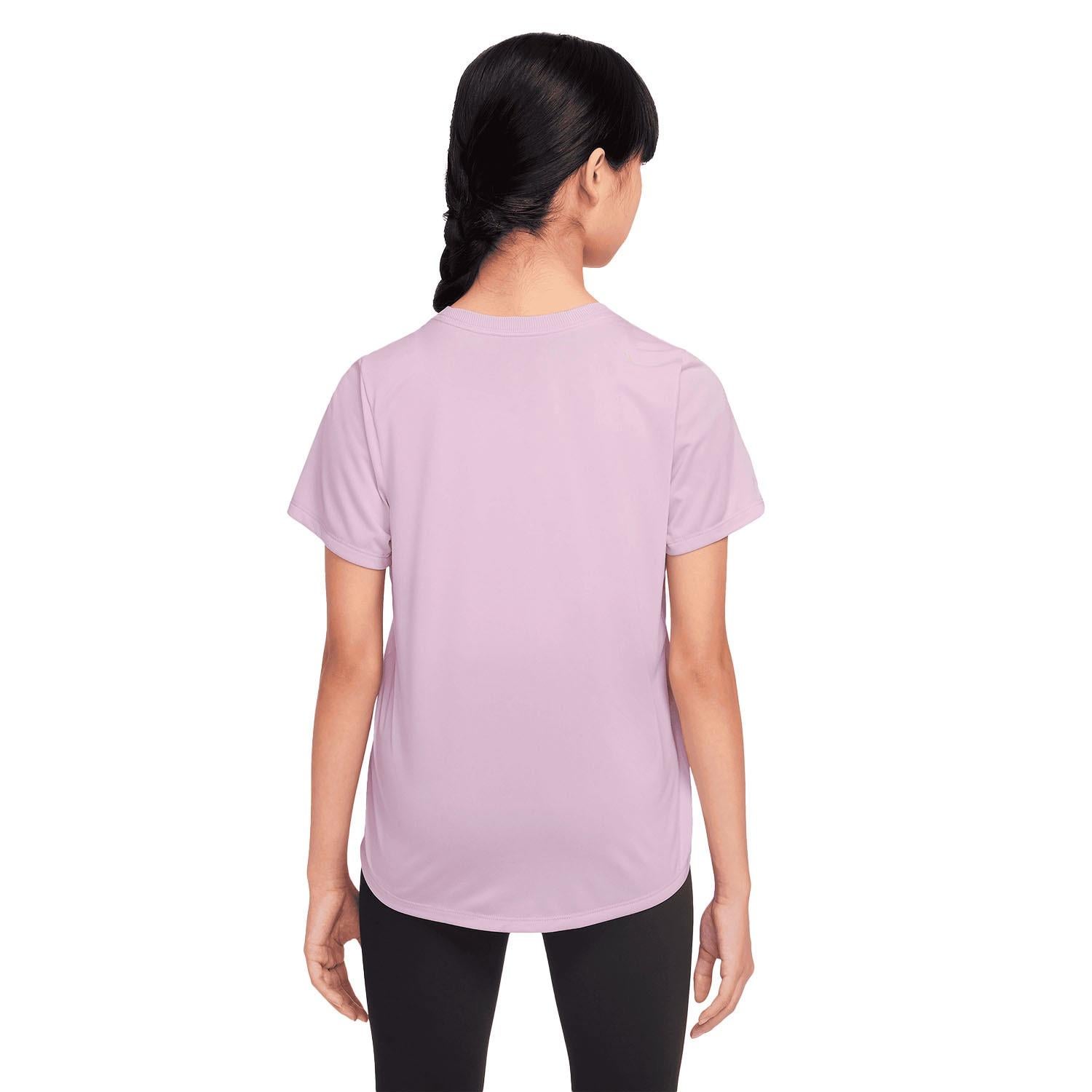 Nike One Fitted Dri-FIT Kısa Kollu Kız Çocuk Antrenman Üstü