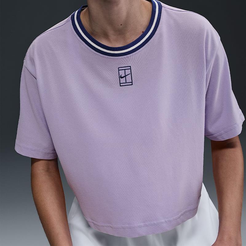 Nike Heritage Dri-FIT Kısa Kollu Crop Kadın Tenis Tişörtü