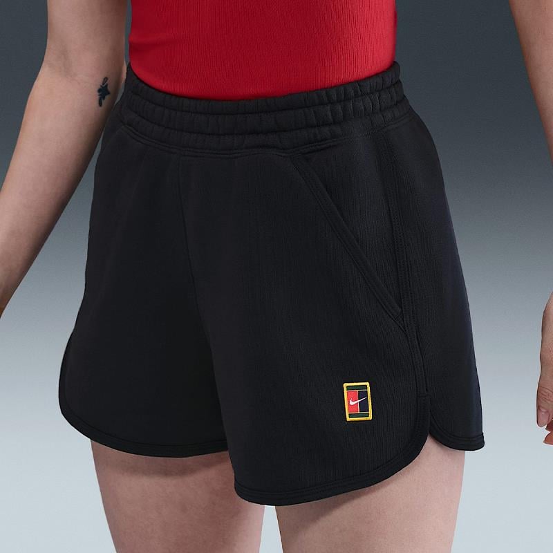 NikeCourt Heritage Orta Bel Fleece Kadın Tenis Şortu