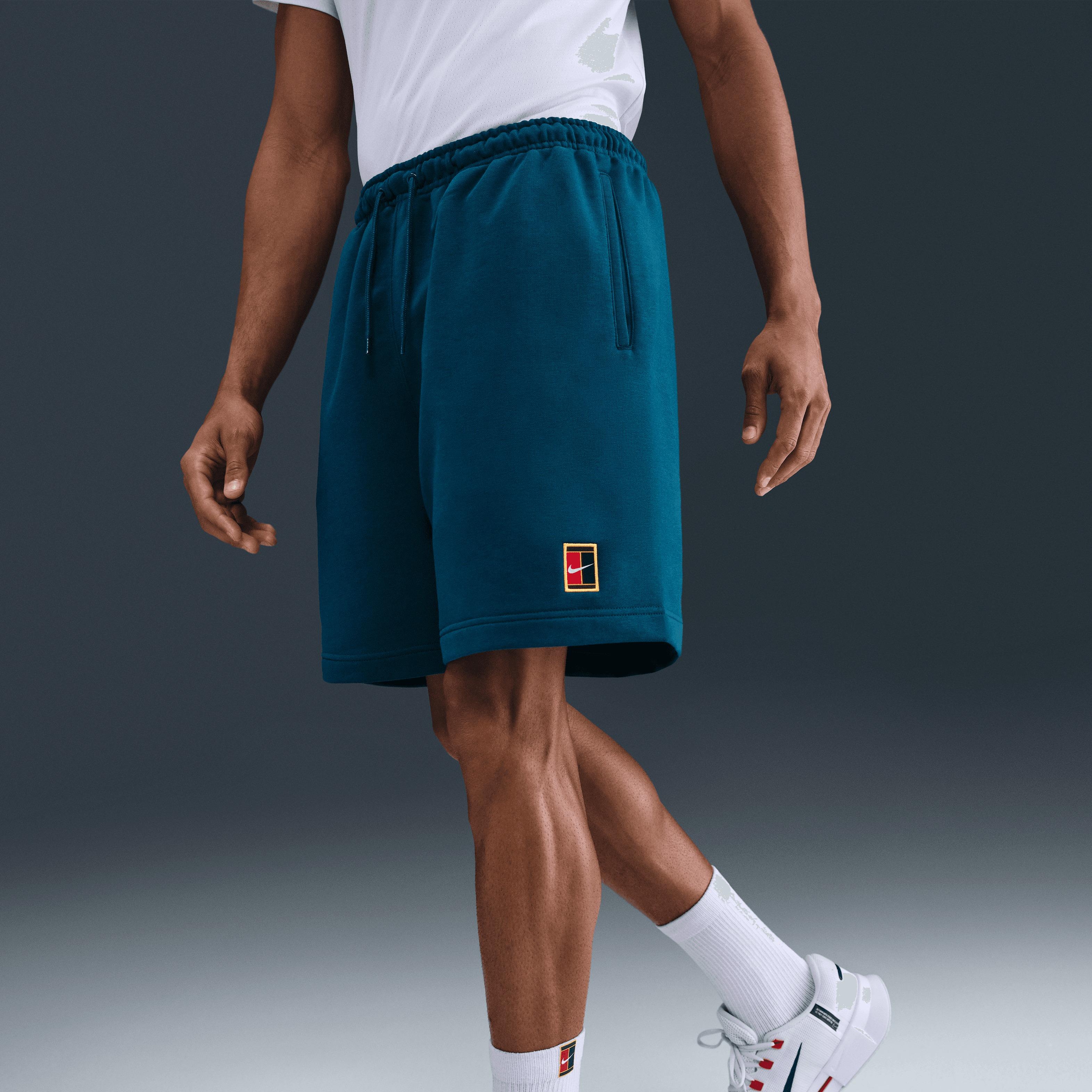 NikeCourt Heritage Erkek Dri-FIT Fleece Tenis Şortu