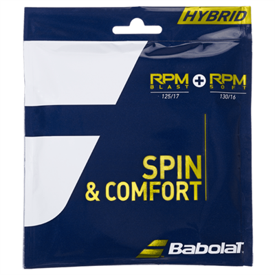 BabolatBabolat Hybrid RPM Blast + RPM Soft Kordaj Seti 12m - 1.25mm/1.30mm - Siyah/Gri