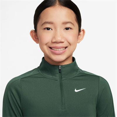 Nike Dri-FIT Uzun Kollu Yarım Fermuarlı Kız Çocuk Antrenman Üstü