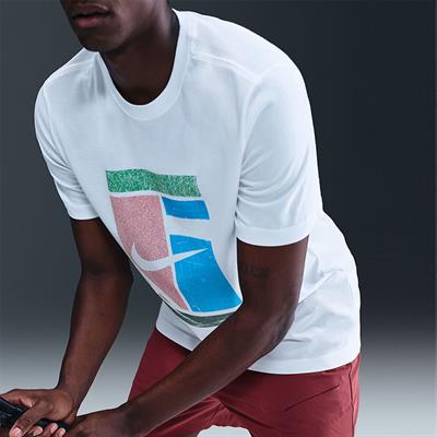 NikeCourt Heritage Logo Dri-FIT Erkek Tenis Tişörtü