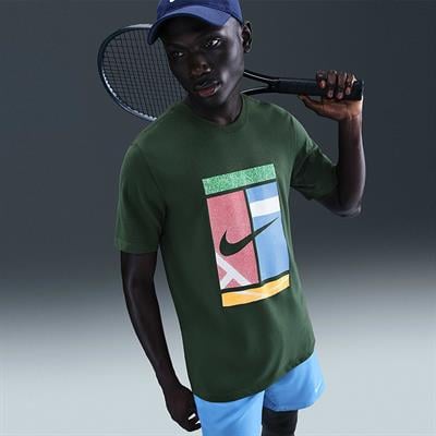 NikeCourt Heritage Logo Dri-FIT Erkek Tenis Tişörtü