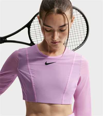 NikeCourt Slam Uzun Kollu Crop Kadın Tenis Üstü