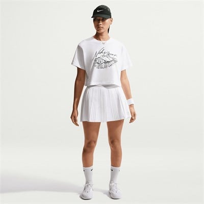 NikeCourt Crop Kadın Tenis Tişörtü