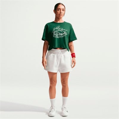 NikeCourt Slam Crop Kadın Tenis Tişörtü