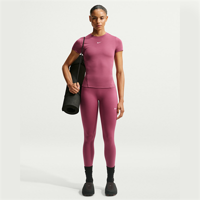 Nike One Yüksek Belli Bilek Üstü Kadın Taytı - Pink Smoke