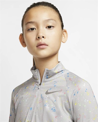 Nike Pro Warm Kız Çocuk Yarım Fermuarlı Sweatshirt
