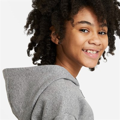 Nike Sportswear Club Fleece Tam Boy Fermuarlı Kız Çocuk Kapüşonlu Üst