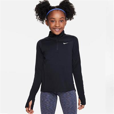 Nike Dri-FIT Uzun Kollu Yarım Fermuarlı Kız Çocuk Antrenman Üstü