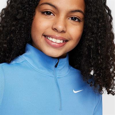 Nike Dri-FIT Uzun Kollu Yarım Fermuarlı Kız Çocuk Antrenman Üstü