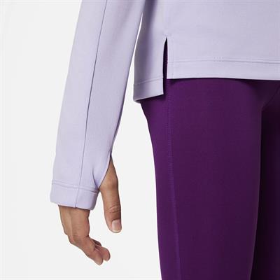 Nike Dri-FIT Uzun Kollu Yarım Fermuarlı Kız Çocuk Tenis Üstü
