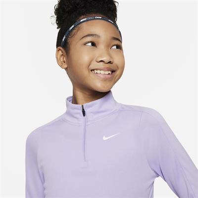 Nike Dri-FIT Uzun Kollu Yarım Fermuarlı Kız Çocuk Tenis Üstü