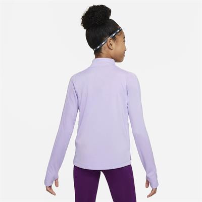 Nike Dri-FIT Uzun Kollu Yarım Fermuarlı Kız Çocuk Tenis Üstü