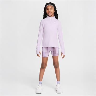 Nike Dri-FIT Uzun Kollu Yarım Fermuarlı Kız Çocuk Antrenman Üstü