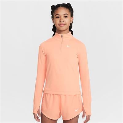 Nike Dri-FIT Uzun Kollu Yarım Fermuarlı Kız Çocuk Antrenman Üstü