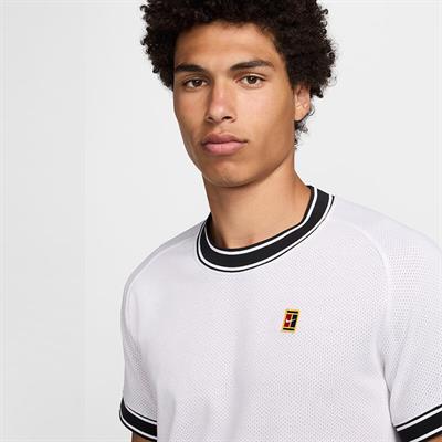 NikeCourt Heritage Kısa Kollu Erkek Tenis Üstü