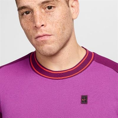 NikeCourt Heritage Kısa Kollu Erkek Tenis Üstü