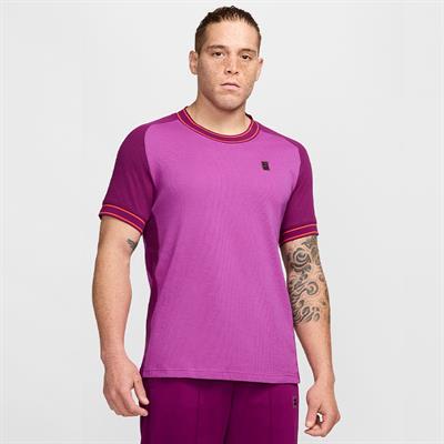 NikeCourt Heritage Kısa Kollu Erkek Tenis Üstü