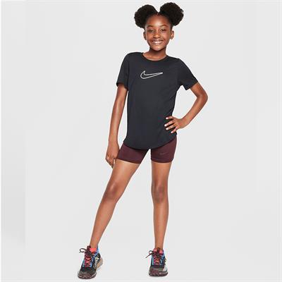 Nike One Fitted Dri-FIT Kısa Kollu Kız Çocuk Antrenman Üstü