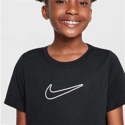 Nike One Fitted Dri-FIT Kısa Kollu Kız Çocuk Antrenman Üstü