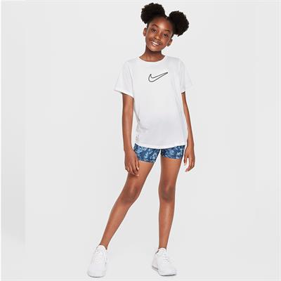 Nike One Fitted Dri-FIT Kısa Kollu Kız Çocuk Antrenman Üstü