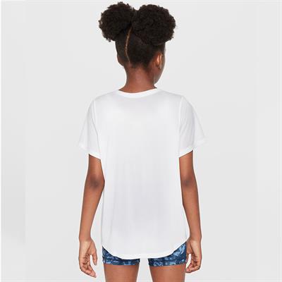 Nike One Fitted Dri-FIT Kısa Kollu Kız Çocuk Antrenman Üstü