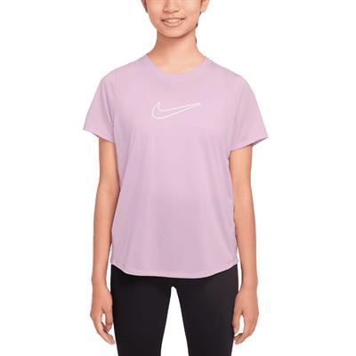 Nike One Fitted Dri-FIT Kısa Kollu Kız Çocuk Antrenman Üstü