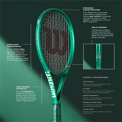 Wilson Blade 98 18x20 v10 Tenis Raketi (305gr.)