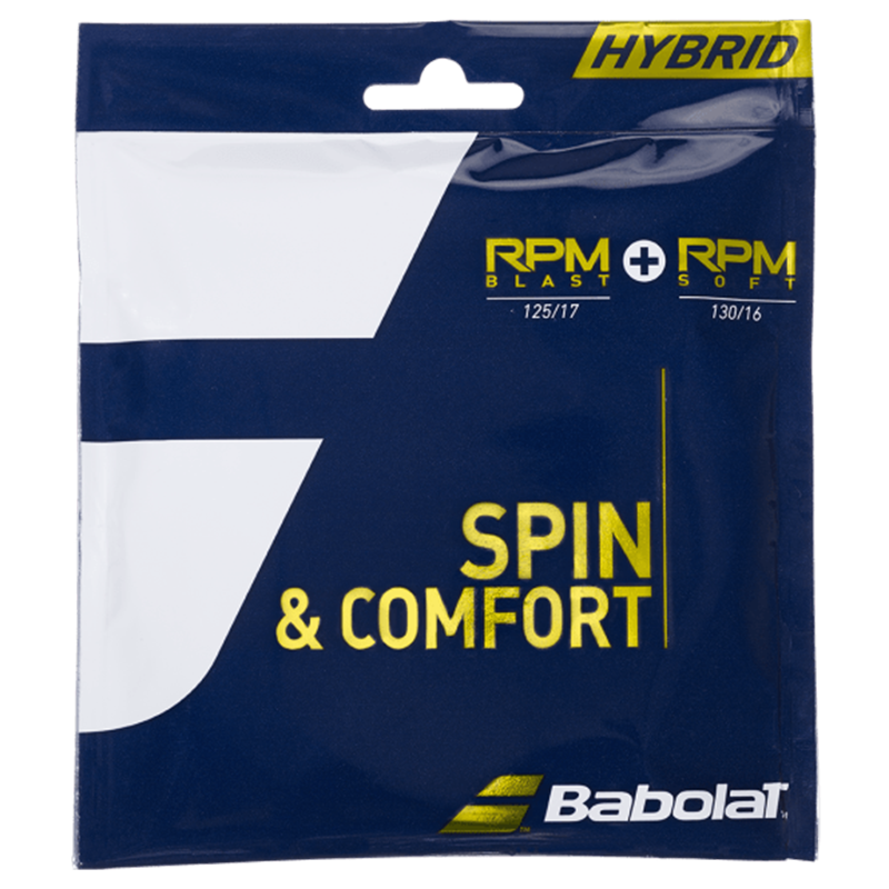 BabolatBabolat Hybrid RPM Blast + RPM Soft Kordaj Seti 12m - 1.25mm/1.30mm - Siyah/Gri