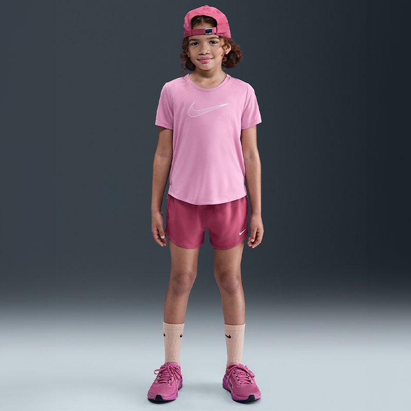 NikeNike One Dri-FIT Yüksek Belli Dokuma Genç Kız Çocuk Antrenman Şortu