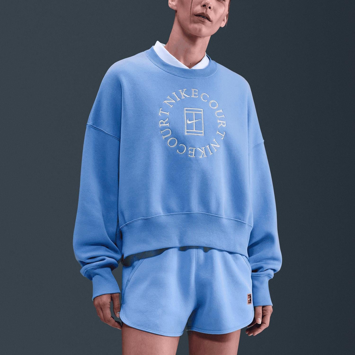 NikeCourt Heritage Phoenix Fleece Kadın Sweatshirt | Ekstra Bol ve