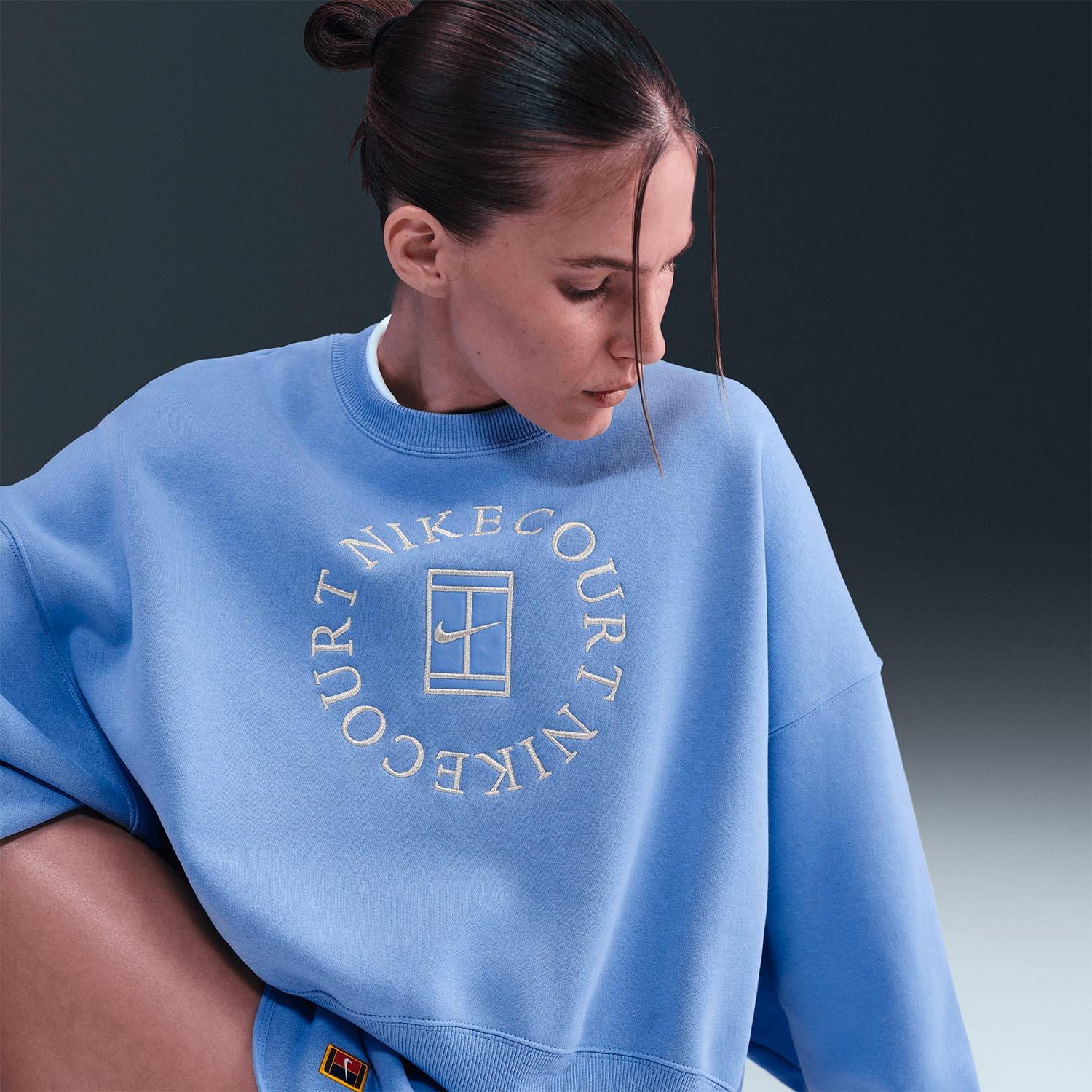 NikeCourt Heritage Phoenix Fleece Kadın Sweatshirt | Ekstra Bol ve