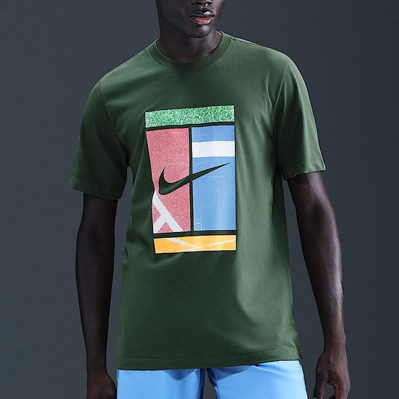 NikeNikeCourt Heritage Logo Dri-FIT Erkek Tenis Tişörtü
