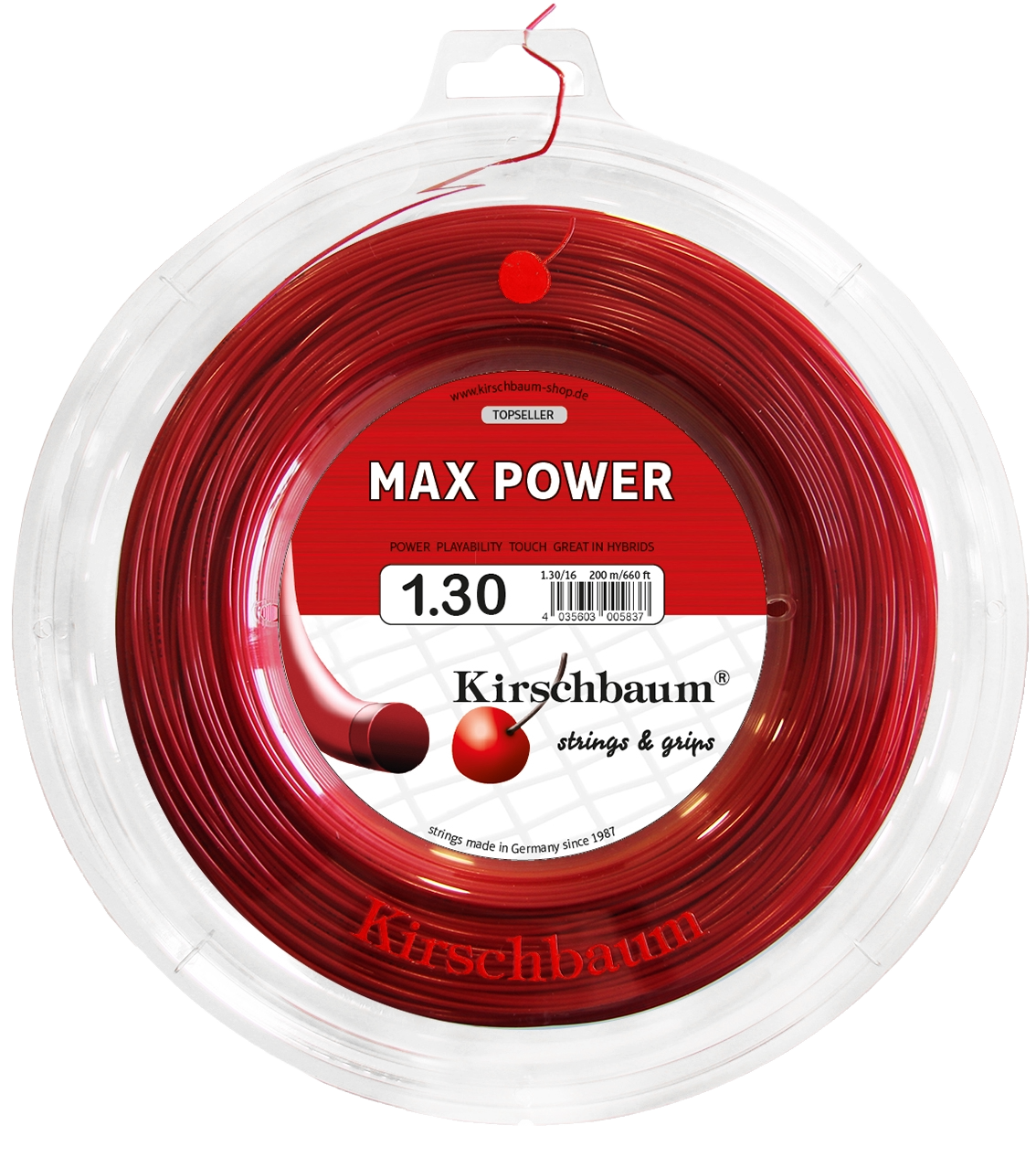 KirschbaumKirschbaum Max Power Kırmızı 1.30mm / 200m Rulo Kordaj