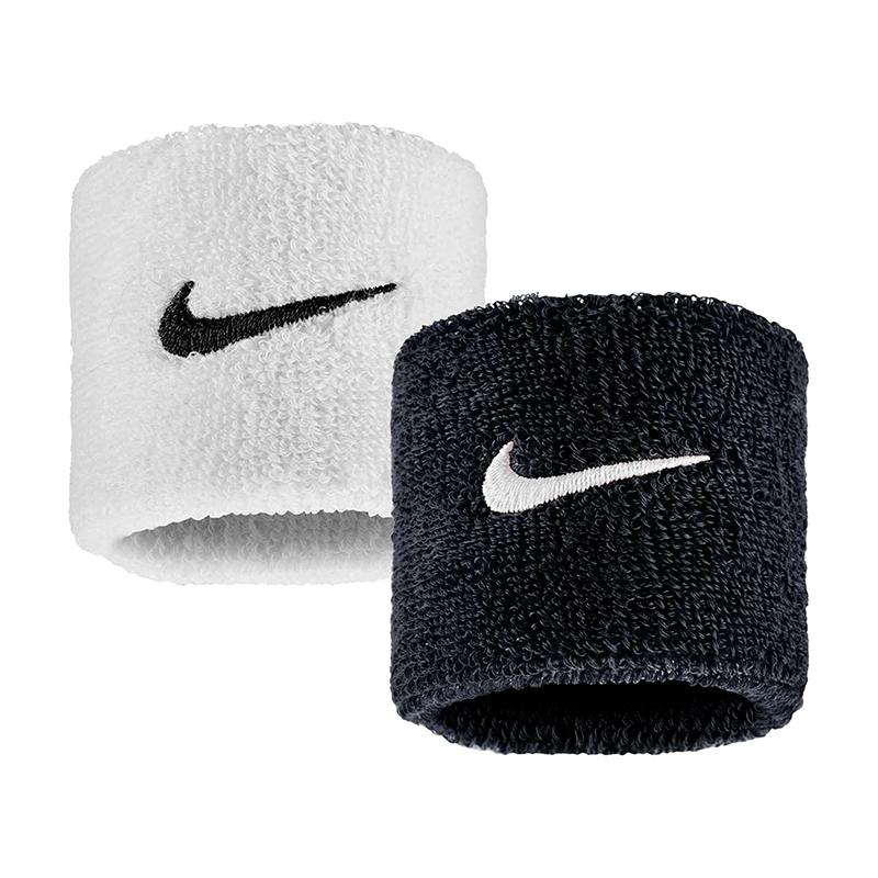 NikeNikeSwoosh Classic 2'li Havlu Bileklik - Siyah/Beyaz