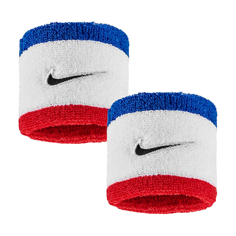 NikeNike Swoosh Classic 2'li Havlu Bileklik - Royal Mavi / Kırmızı / Siyah