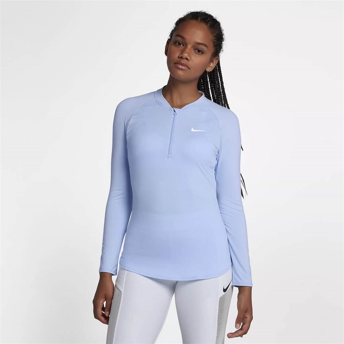 Nike Pure Uzun Kollu Açık Mavi | Kadın Tenis Üstü | Merit Spor