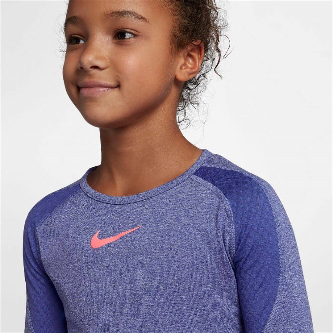 Nike Pro Kız Çocuk Uzun Kollu Üst | Mavi | Merit Spor