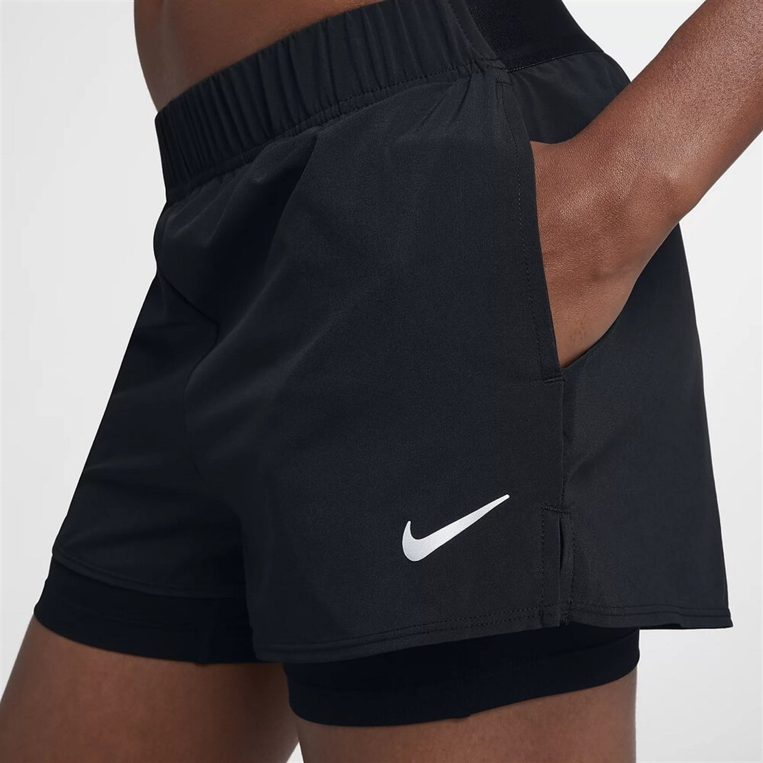 Nike Court Flex Siyah | Kadın Tenis Şortu | Merit Spor